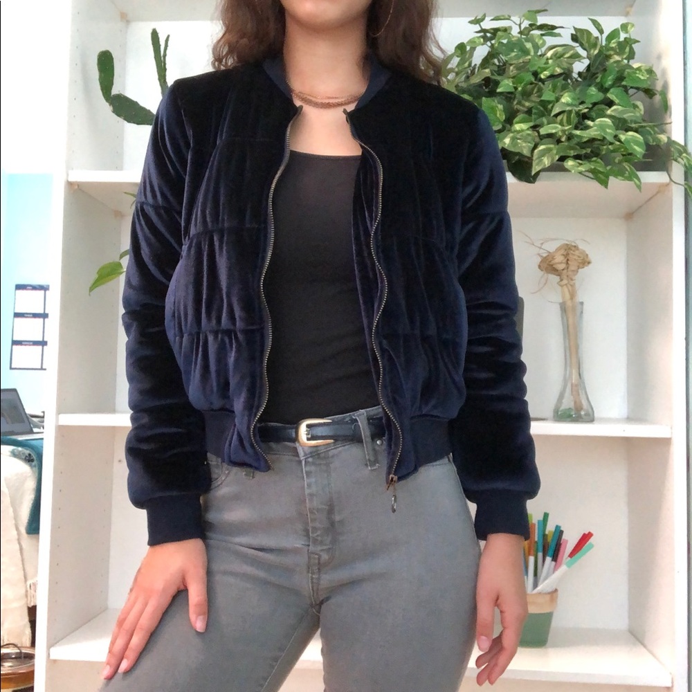 New Look navy blue bomber jacket